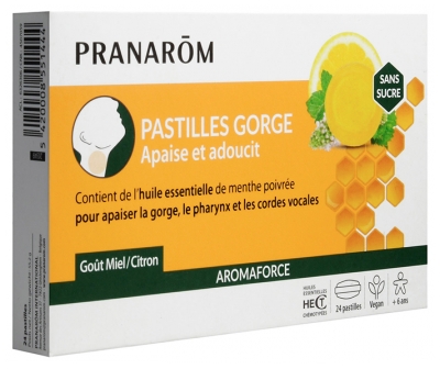 Pranarôm Aromaforce Gerklės pastilės 24 pastilės