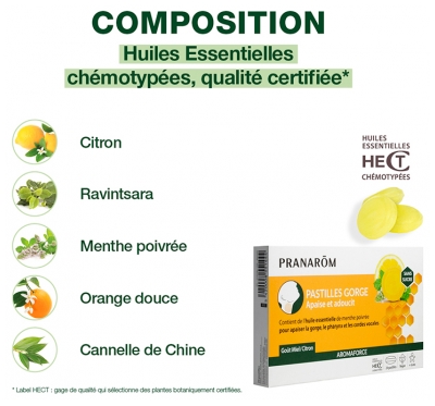 Pranarôm Aromaforce Pastilles Gorge 24 Pastilles