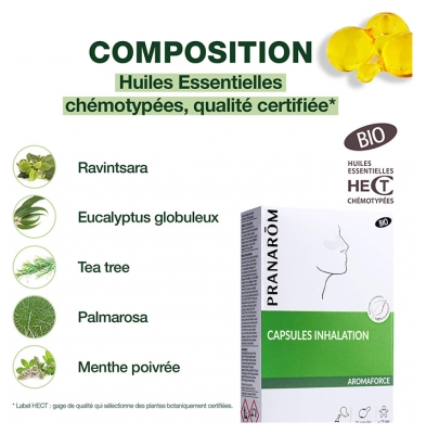 Pranarôm Aromaforce Capsules Inhalation Bio 15 Capsules