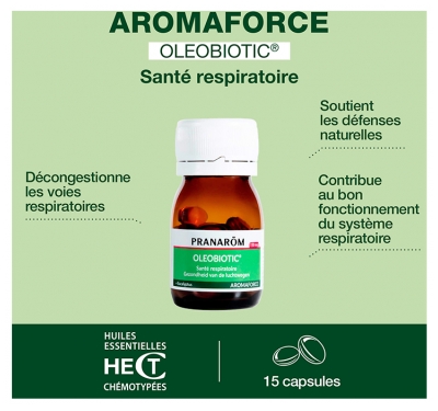 Pranarôm Aromaforce Oleobiotic Santé Respiratoire 15 capsules 150 mg