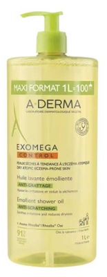 A-DERMA Exomega Control Olio di Lavaggio Emolliente Antigraffio 1L