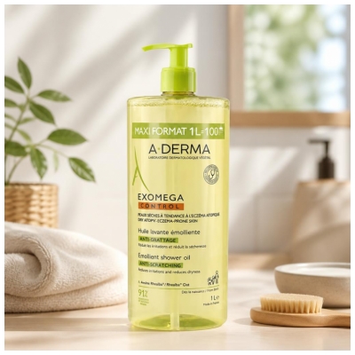 Ulei de Spălare Emolient Anti-Mâncărime A-DERMA Exomega Control 1L