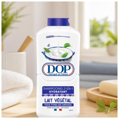Șampon Hidratant 2în1 Dop cu Lapte Vegetal pentru Toate Tipurile de Păr 480 ml