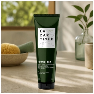 Lazartigue Nourish 2in1 Baume Lavant Non Moussant Haute Nutrition 150 ml