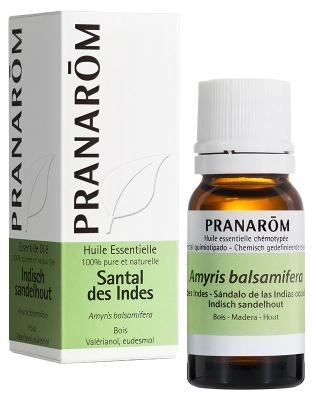 Pranarôm Huile Essentielle Bois Santal des Indes (Amyris balsamifera) 10 ml