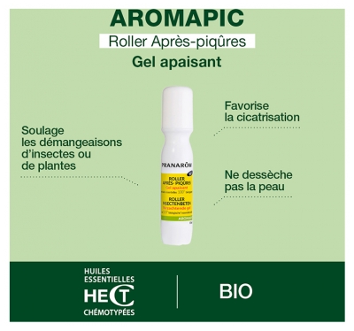 Pranarôm Aromapic Roller Après-Piqûres Gel Apaisant Bio 15 ml