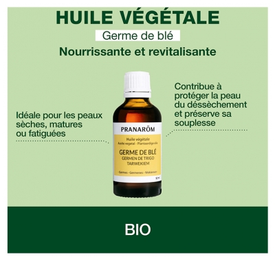 Pranarôm Huile Végétale Germe de Blé Vierge 50 ml