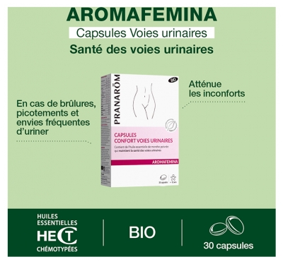 Pranarôm Aromafemina Capsules Confort Voies Urinaires Bio 30 Capsules