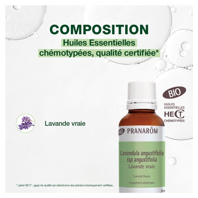 Pranarôm Huile Essentielle Lavande Vraie (Lavandula angustifolia) Bio 30 ml