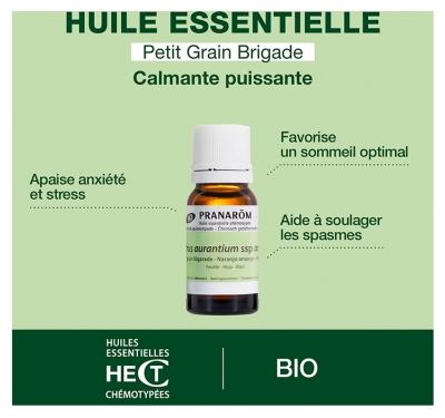 Pranarôm Huile Essentielle Petit Grain Bigarade (Citrus aurantium ssp amara) Bio 10 ml