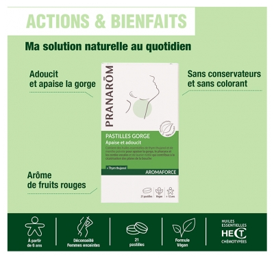 Pranarôm Aromaforce Pastilles Gorge 21 Pastilles