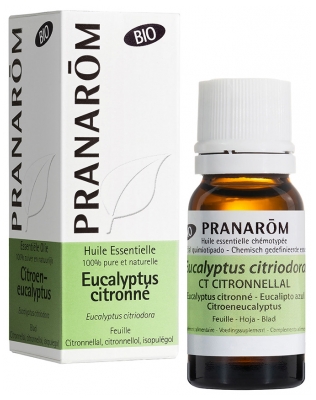 Pranarôm Ekologiškas Citrinmedžio eukalipto (Eucalyptus citriodora) eterinis aliejus 10 ml