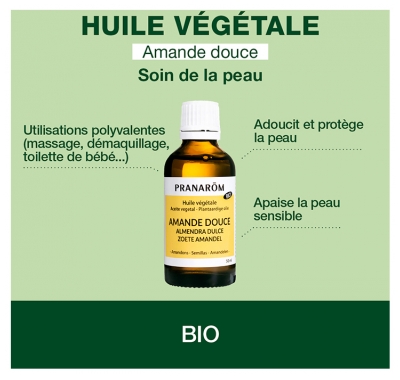 Pranarôm Huile Végétale Amande Douce Bio 50 ml