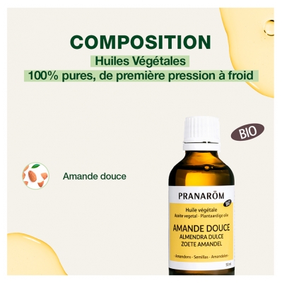Pranarôm Huile Végétale Amande Douce Bio 50 ml
