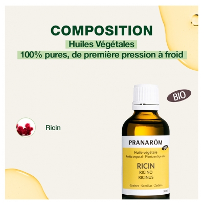 Pranarôm Huile Végétale Ricin Bio 50 ml