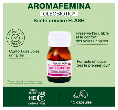 Pranarôm Aromafemina Oleobiotic Santé Urinaire 15 Capsules