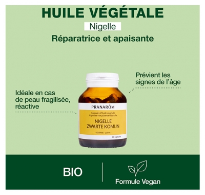 Pranarôm Capsules d'Huile Végétale Nigelle 60 Capsules