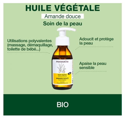 Pranarôm Huile Végétale Amande Douce Bio 100 ml