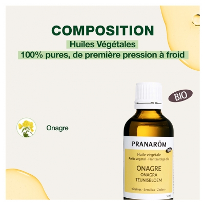 Pranarôm Huile Végétale Onagre Bio 50 ml