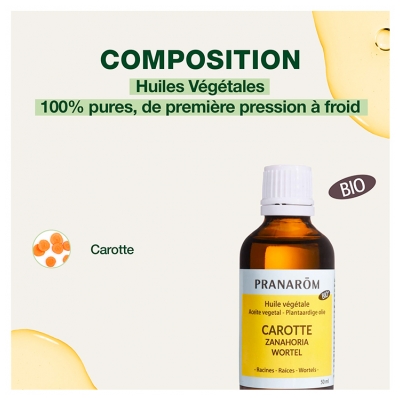 Pranarôm Huile de Macération Carotte Bio 50 ml