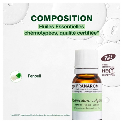 Pranarôm Huile Essentielle Fenouil (Foeniculum vulgare) Bio 10 ml