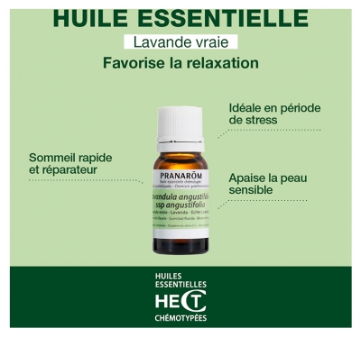 Pranarôm Huile Essentielle Lavande Vraie (Lavandula angustifolia) 10 ml