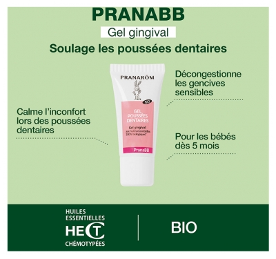 Pranarôm PranaBB Gel Gingival Poussées Dentaires Bio 15 g