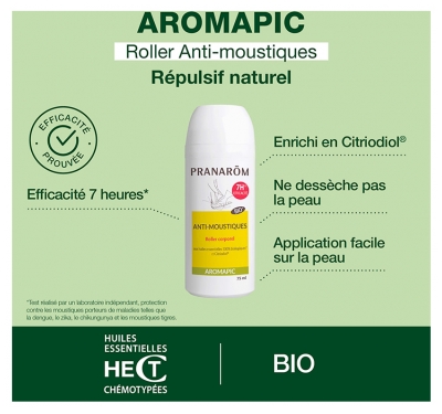 Pranarôm Aromapic Roller Anti-Moustique Lait Corporel 75 ml