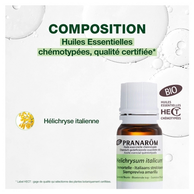 Pranarôm Huile Essentielle Immortelle - Hélichryse Italienne (Helichrysum italicum) Bio 5 ml