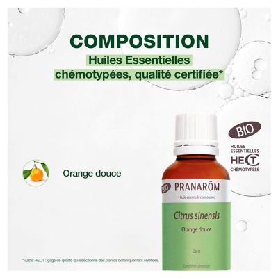 Pranarôm Huile Essentielle Orange Douce (Citrus sinensis) Bio 30 ml