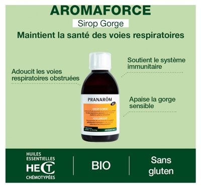 Pranarôm Aromaforce Sirop Gorge Bio 150 ml