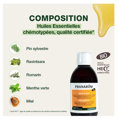 Pranarôm Aromaforce Sirop Gorge Bio 150 ml