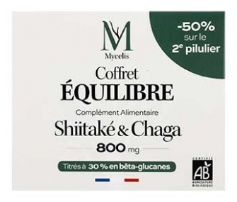 Shiitake bio 60 Cápsulas + Chaga bio 60 Cápsulas Set Equilibrado