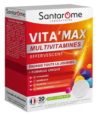 Santarome Vita'Max Multivitamines 20 Comprimés Effervescents