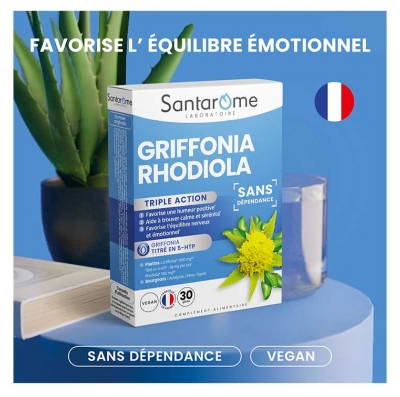 Santarome Griffonia Rhodiola 30 Gélules