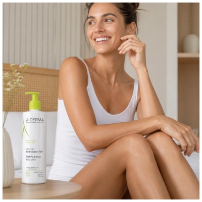 A-DERMA Kosteuttava vartalomaito 72H 400 ml