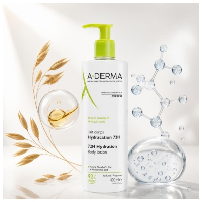 A-DERMA Tělové mléko 72H Hydratace 400 ml