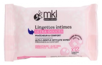 MKL Green Nature Lingettes Intimes Ultra-Douces 12 Lingettes
