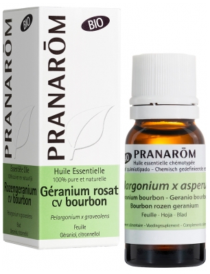 Pranarôm Óleo Essencial Gerânio Rosat cv bourbon (Pelargonium x graveolens bourbon) Bio 10 ml