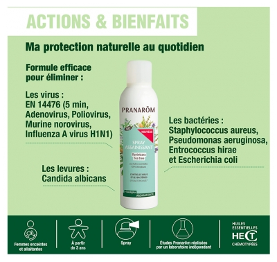 Pranarôm Aromaforce Spray Assainissant Ravintsara Tea Tree Bio 150 ml