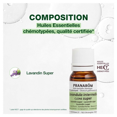 Pranarôm Huile Essentielle Lavandin Super (Lavandula intermedia clone super) 10 ml
