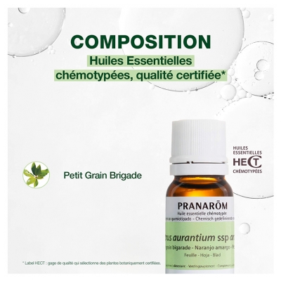 Pranarôm Huile Essentielle Petit Grain Bigarade (Citrus aurantium ssp amara) 10 ml