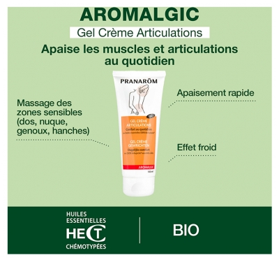 Pranarôm Aromalgic Gel Crème Articulations et Muscles Bio 100 ml
