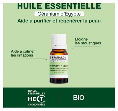 Pranarôm Huile Essentielle Géranium d'Egypte (Pelargonium x asperum) 10 ml