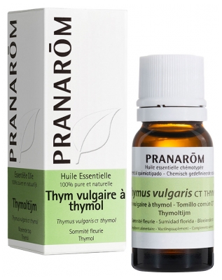 Pranarôm Aceite Esencial de Tomillo Común QT Timol (Thymus vulgaris QT timol) 10 ml
