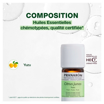 Pranarôm Huile Essentielle Yuzu (Citrus junos) 5 ml