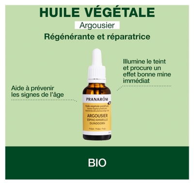 Pranarôm Huile Végétale Prédiluée Argousier Bio 30 ml
