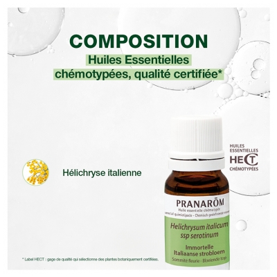 Pranarôm Huile Essentielle Immortelle - Hélichryse Italienne (Helichrysum italicum) 10 ml