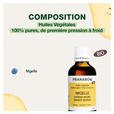 Pranarôm Huile Végétale Nigelle Bio 50 ml