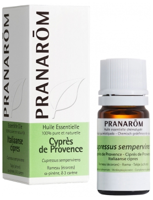 Pranarôm Huile Essentielle Cyprès de Provence (Cupressus sempervirens) Bio 5 ml